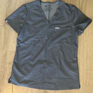 Figs Catarina scrub top, graphite color, size XS